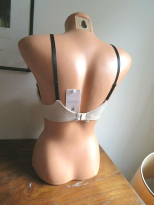 Soutien-gorge Push-up MOSROSE Lingerie Italienne - Taille 90B, Bicolore Beige/noir Dentelle, NEUF Avec étiquettes