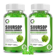 2X Soursop Bitters 2300Mg Soursop Leaves Extract Gummies for Regeneration Immune