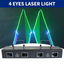 Four Head 4 Eyes RGB LED Stage Disco Laser Unit Light Projector Beam DMX Light