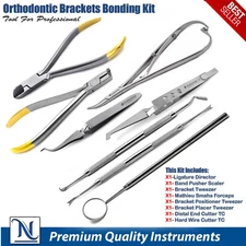 Orthodontic Dental Bracket & Band Removal Set - Pliers, Tweezers, and Scalers