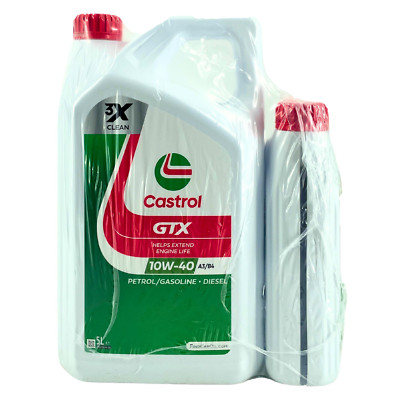 6L Castrol GTX Ultraclean 10W-40 A/B 5 Liter + 1 Liter VW 505 00 501 01 MB 229.3