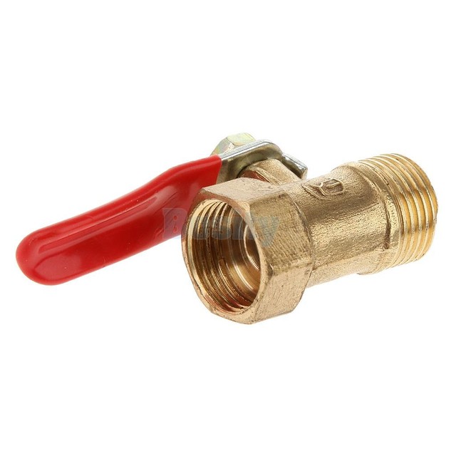3/8'' M/F Full Port Inline Brass Water Air Gas Fuel Line Shutoff Ball