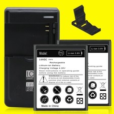 Long Life2x 2400mAh Spare Battery Travel Wall Charger for ZTE Avid 559 Cellphone