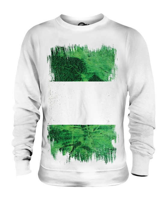 NIGERIA GRUNGE FLAG UNISEX SWEATER TOP NIGERIAN SHIRT FOOTBALL JERSEY GIFT