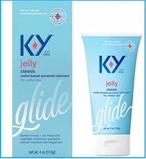 K-Y Jelly Personal Lubricant Water Based Formula Lube for Wetter Sex 4 oz *NEW