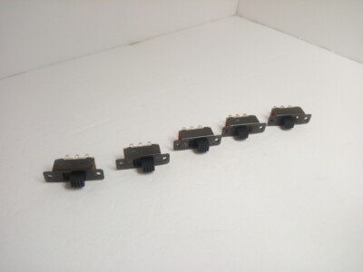 5X Toggle Slide Switch 2 Position 6 Pins Power Sound Audio 2P2T DPDT 125V AC Lot
