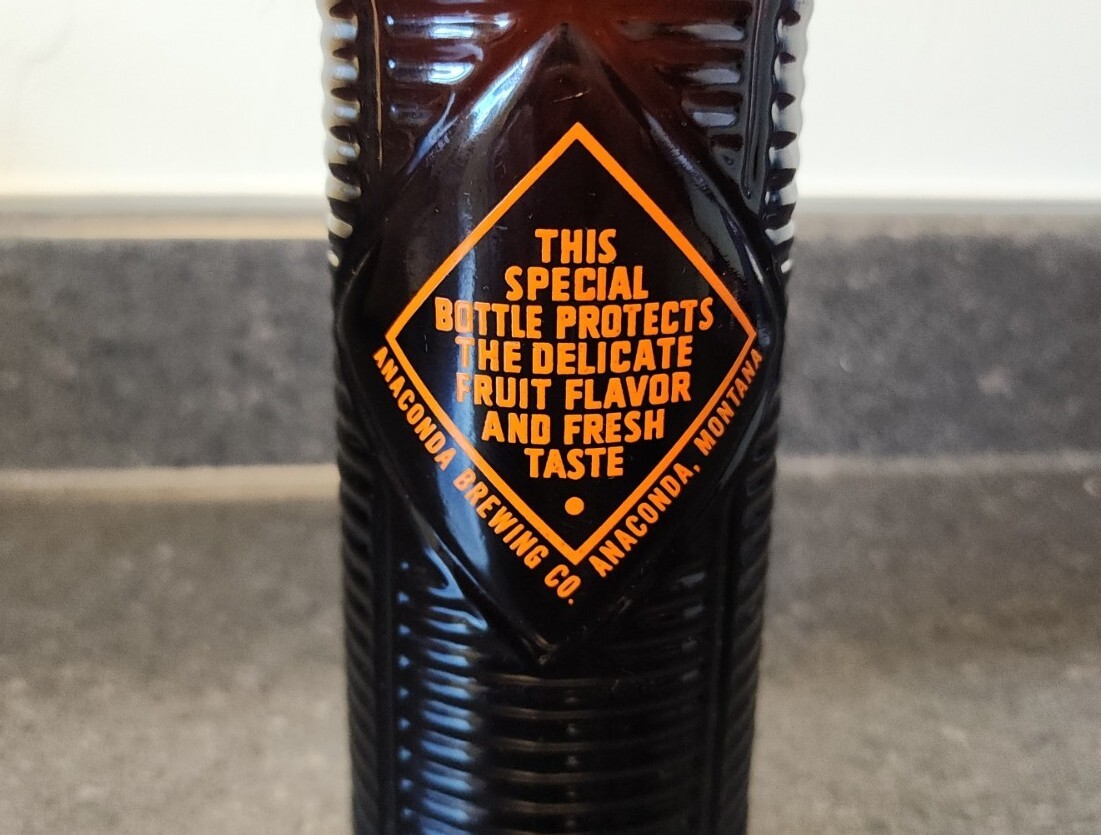 1940s Orange Crush Soda Pop Bottle 7oz Anaconda Montana Brewing Co