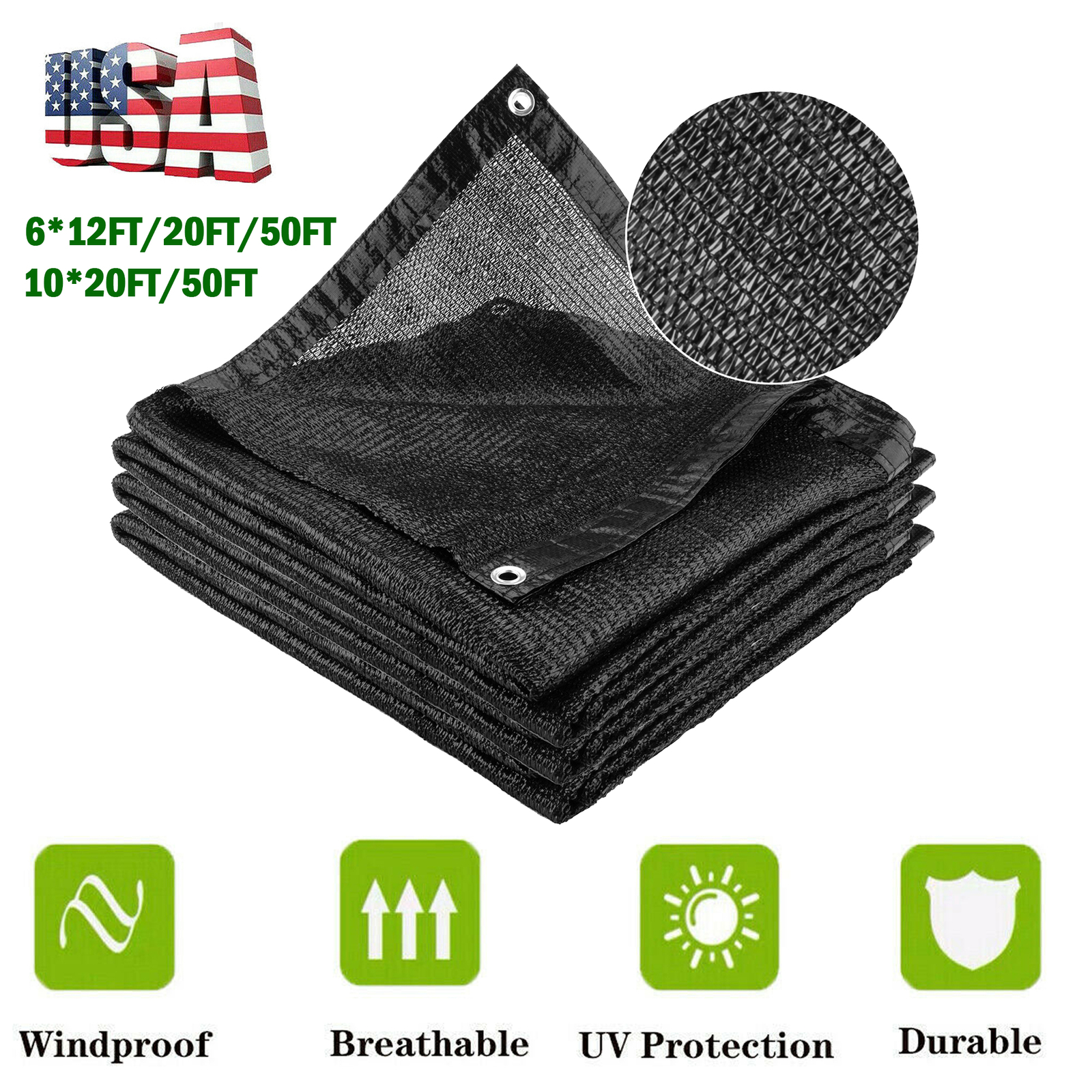 Tela de sombra resistente a los rayos UV para plantas cubierta jardín invernadero patio porche malla de red