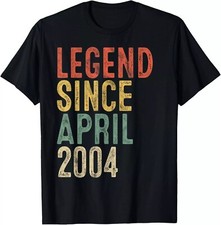 Legend 2004 21st Birthday Gifts for Men Women 21 Year Old Unisex Black T-Shirt
