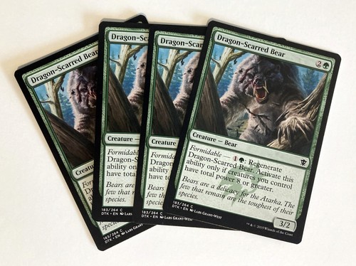 Dragon Scarred Bear 4 NM Dragons Of Tarkir MTG Magic The Gathering EBay