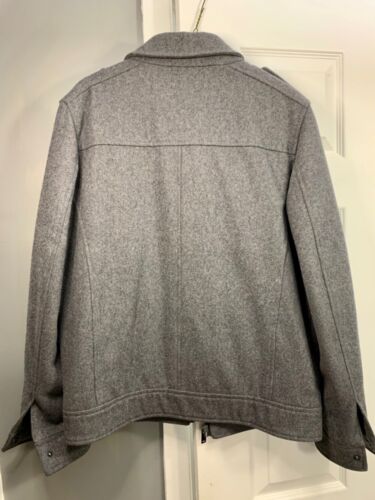 Guess Men's Gray Wool-Blend Bomber Jacket Quilted Lining - Picture 11 of 12