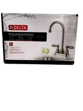 Delta B28911LF- SS Foundations Two Handle Bar Faucet, 4 Chrome
