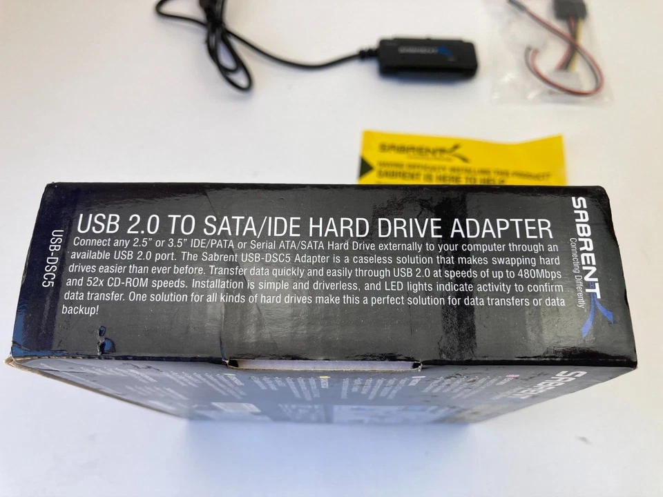 Sabrent USB-DSC5 USB 2.0 to SATA/IDE 2.5/3.5 Inch Hard Drive Power Adapter CE10 - Image 4 of 4