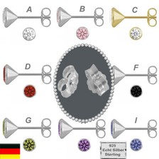 Ohrstecker Echt Silber 925 Zirkonia Ohrringe Damen Kinder Ohr Schmuck Gold Neu❤️