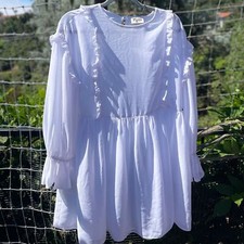 Show Me Your Mumu Sheer White Pinafore Dress Size Small