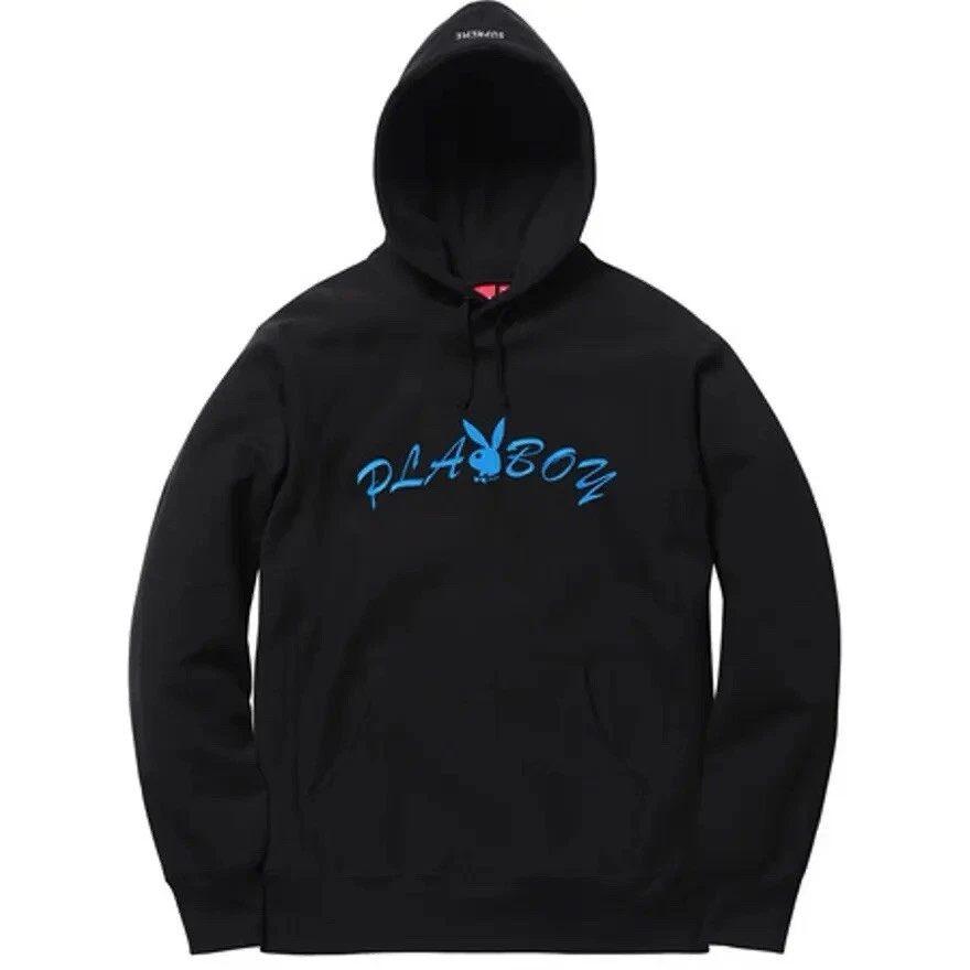 Sweat à capuche Supreme Playboy SS17 noir bleu taille   M   Medium RARE BNWT 