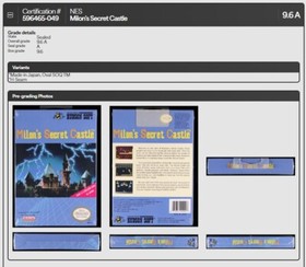 Milon's Secret Castle New Nintendo NES Factory Sealed WATA Grade 9.6 A Mint Rare