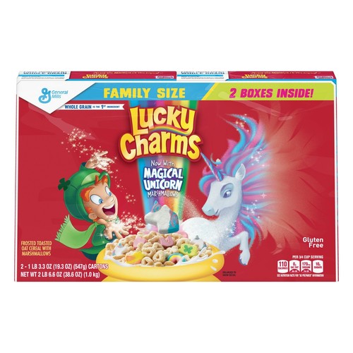 LUCKY CHARMS CEREAL SIN GLUTEN FAMILIAR 2 PIEZAS-38,6 oz-PAQUETE DE 4 (8 piezas) |