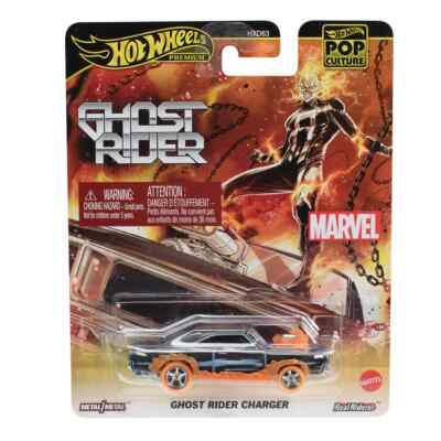 2025 Hot Wheels Premium Pop Culture Marvel Ghost Rider Charger 1