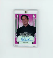 2021 Leaf Pop PINK PRIZM SP MARK CUBAN AUTO 4/5!▪️Shark Tank Mavericks