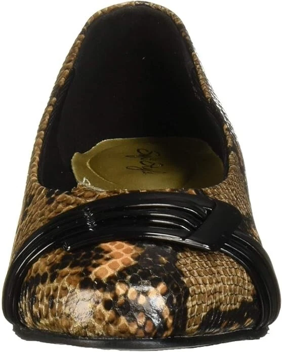 Tacones Be with You pliegues estilo suave para mujer, talla 11 ancho medio, pito natural Foto 2 de 4