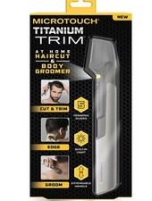 Microtouch Titanium TRIM Lighted Hair Cutting Tool and Body Groomer Cordless NIB