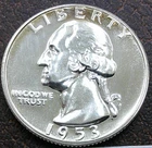 US 1953 PROOF Washington Quarter **