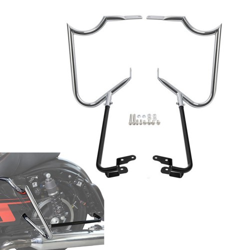 Saddlebag Saddle Bag Bracket Guard Crash Bar Fit For Harley Road Glide 2014-2024
