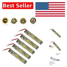 5x TATTU 75C 1S 300mAh Lipo Batteries for FPV Racing Drones - 3.8V Power
