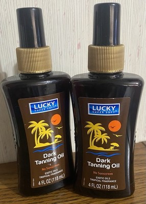 2btls . Dark Tanning Oil,exotic Oils Tropical Fragrance, No Sunscreen.118ml.each