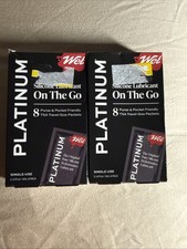 2x Wet Platinum Silicone-Based Personal Lubricant On the Go Packs 8 Count D