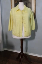 Yellow Mohair Handmade Sweater Size M