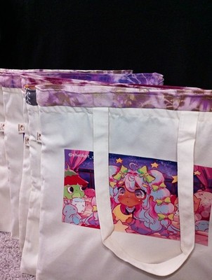 tote bags for women canvas anime handmade 14in X 15in tie dye interior