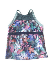 Athleta Girl Surfs Up Tropical Floral Tankini Swim Top Girls Sz: XXL/16 New 35