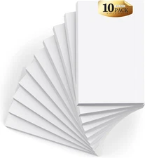Small Note Pads 3X5 Pocket Notepad, 10 Pack Server Note Pads 3X5, White Memo Pad