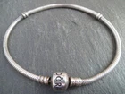 Pandora Moments Opening Clasp Snake Chain Hallmarked Sterling Silver Bracelet