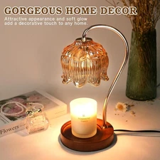 Candle Warmer Lamp Adjustable Glass Lamp Candle Warmer w/Timer Dimmer Xmas Gifts