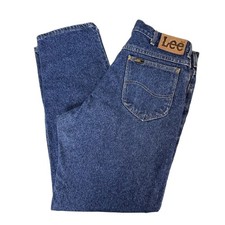 Vintage Lee Riders Jeans 31x29 80s Cotton Denim High Waist Rise Tapered Leg USA