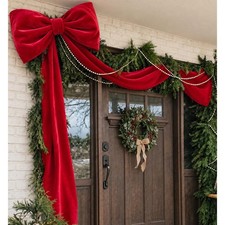 6 Ft Giant Christmas Bows - Holiday Tree Decor, Festive Decorations, Xmas Orname