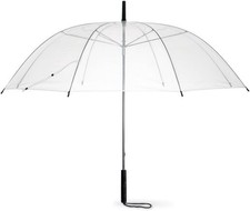EBuyGB 38" Manual Dome Folding Umbrella, 80 cm, Transparent