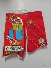 McDonald’s Grinch Socks, Red New. Grinch Salt & Shaker Bag.