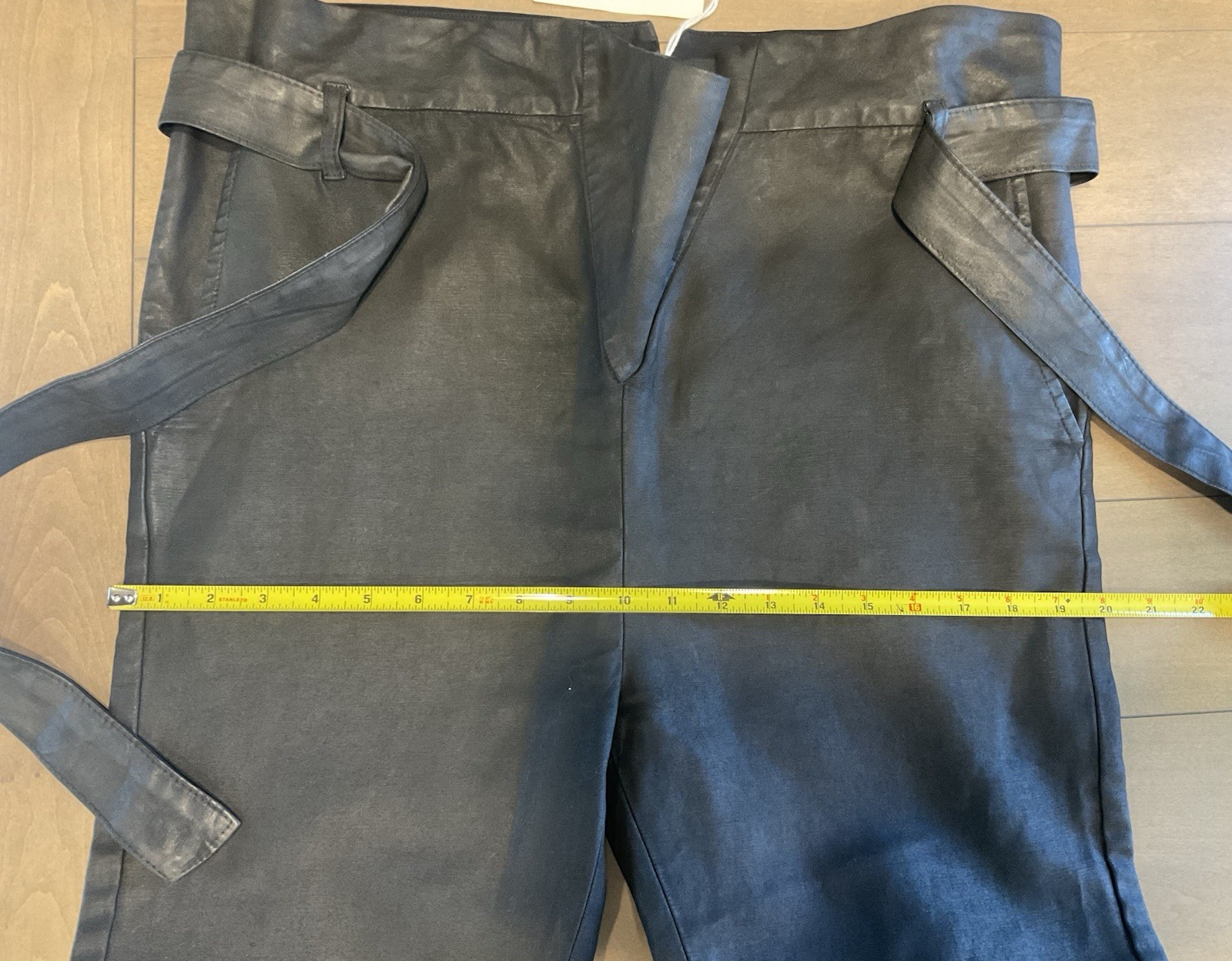 NWT Adriano Goldschmied Womens High Waisted Pants W/ Faux Leather Coating Small thumbnail 10