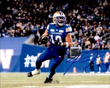 Nic Demski Signed Auto 8x10 Photo Cfl Football Winnipeg Blue Bombers