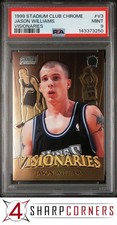 1999 STADIUM CLUB CHROME VISIONARIES #V3 JASON WILLIAMS RC POP 2 PSA 9