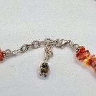Vintage 925 Sterling Silver Carnelian / Turquoise Beaded Necklace 16.5”-18” Adj — photo 6