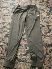 Adidas Women s Track Pants Size S Gray Joggers Pockets Woven Drawstring Stretch