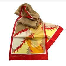 Anne Klein Silk Scarf Abstract Bright and Colorful 11 x 52" Rectangular Designer