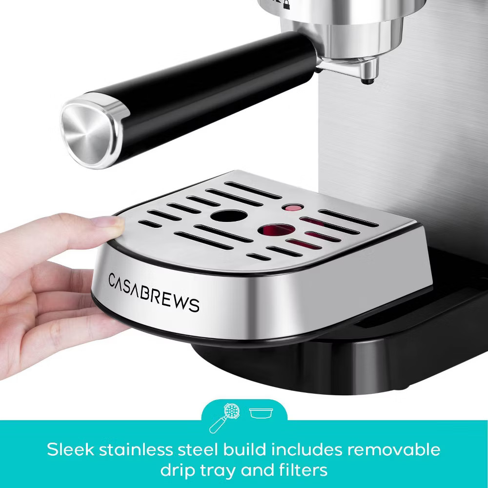 CASABREWS CM5418 20 Bar Espresso Machine and Coffee Maker with Pressure Gauge,