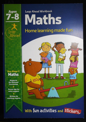 Maths ages 7-8 Key Stage 2 Home Learning Workbook NEW A4 32 Pages with Stickers