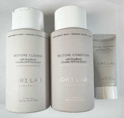 Ori Lab Restore Cleanse  & Conditioner 10.14 oz Duo & Treatment 1.69 oz